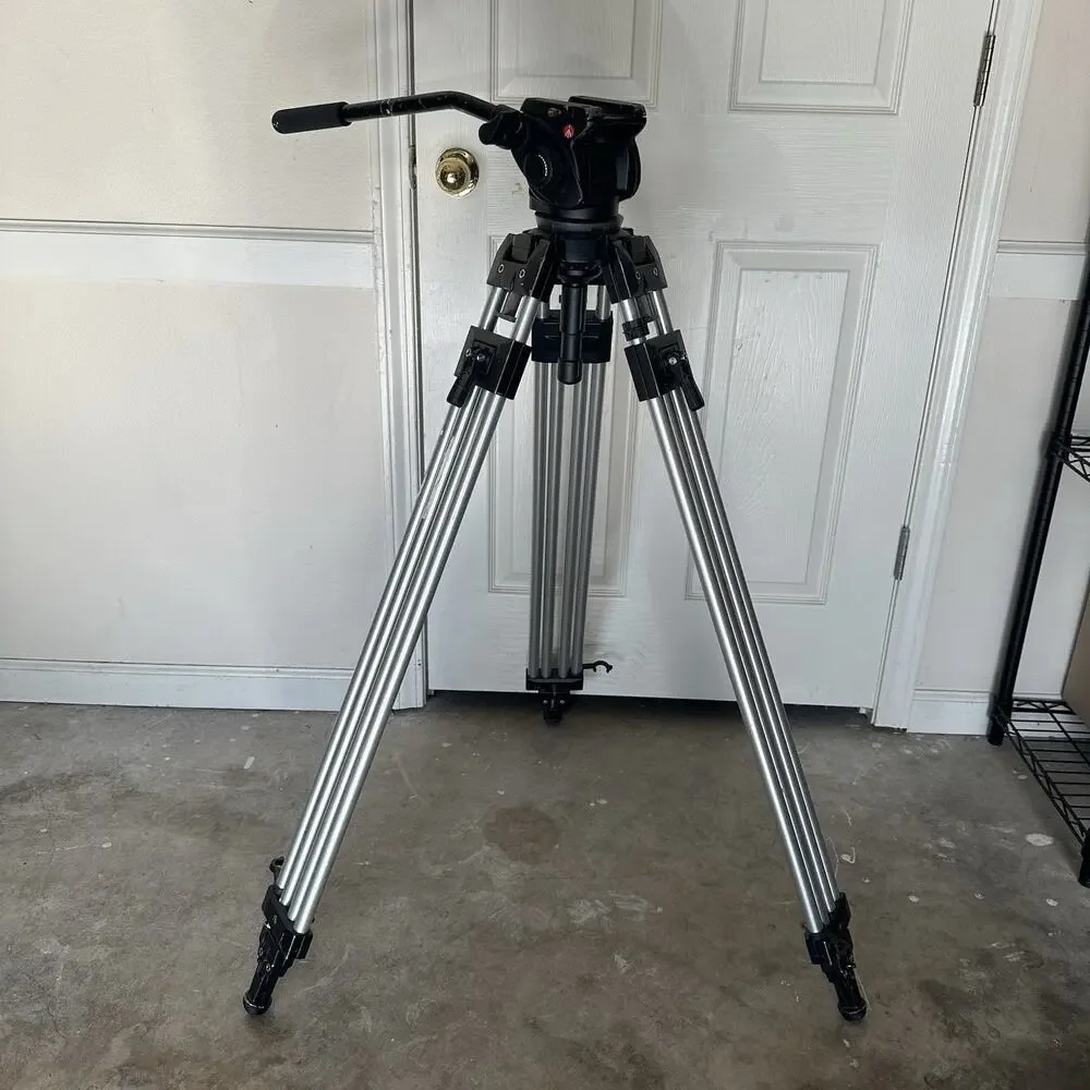 Bogen Manfrotto 3191 Pro Cine Tripod w/ 501HDV Fluid Head Heavy Duty